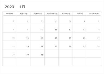2023年 月別カレンダー05