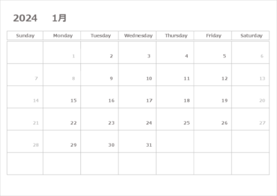 2024年 月別カレンダー05