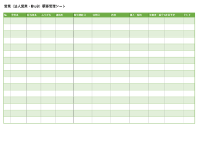 顧客管理表のExcelテンプレート【無料】｜一覧管理・進捗・営業リスト対応