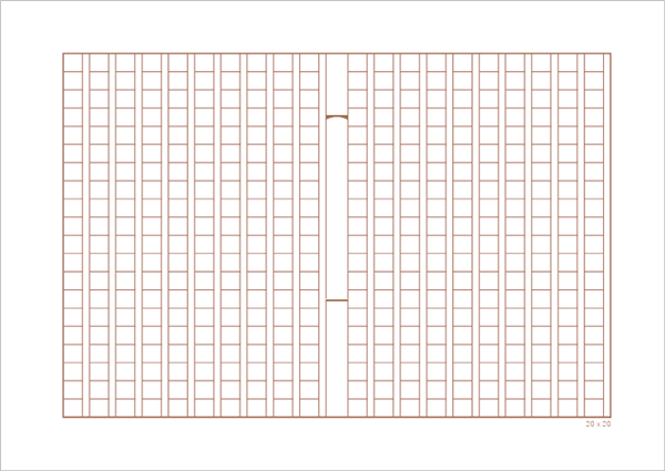 原稿用紙テンプレート(400字詰め)B5縦書き無料DL