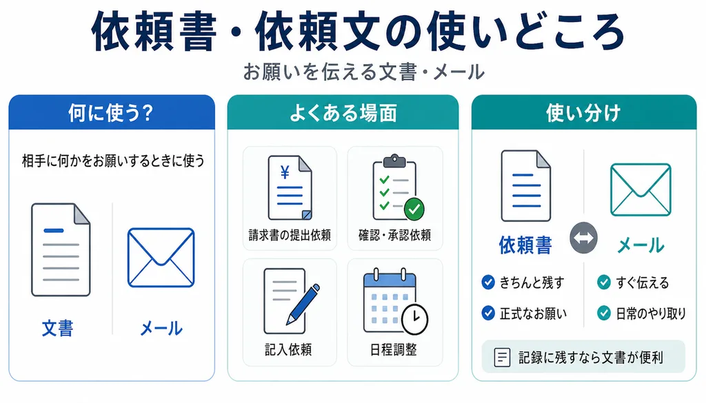 依頼書・依頼文を使う場面