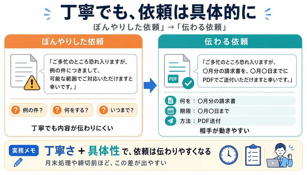 依頼文を書くときに詰まりやすいところ